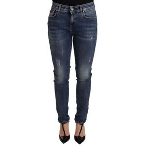 Dolce & Gabbana Dolce Gabbana SlimFit Distressed Jeans Women Blue Jeans & Pants